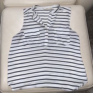 Striped Sleeveless Blouse